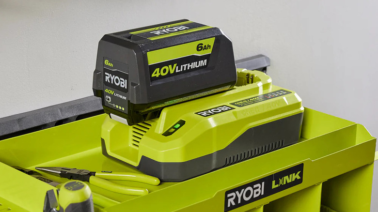 Ryobi Dual Platform Charger with other tools