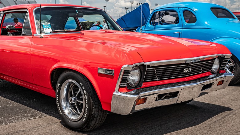 red 1969 Chevy Nova SS