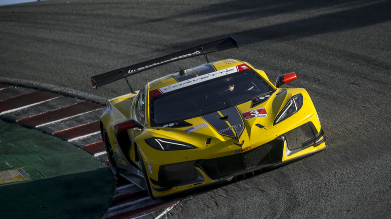 Corvette C8.R racecar on track