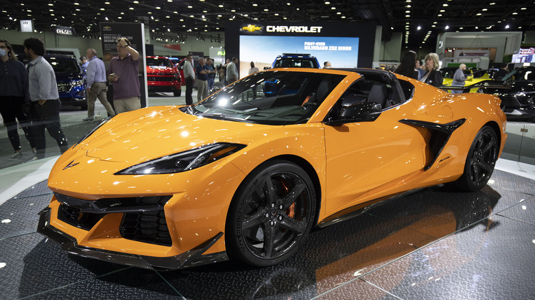 Orange 2023 Chevrolet Corvette Z06 display