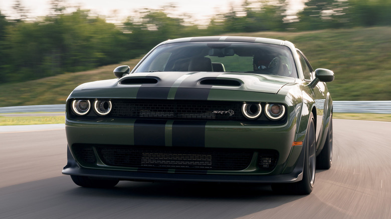 Dodge Challenger Hellcat track driving