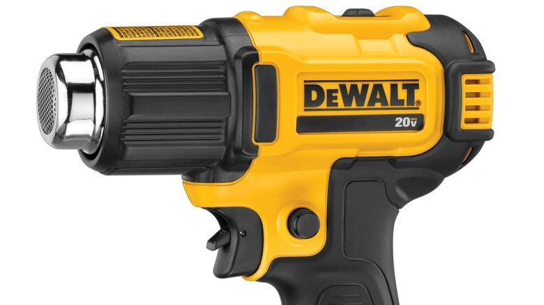 A stock image of DeWalt's cordless heat gun.