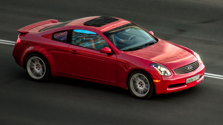 Infiniti G35 on the road