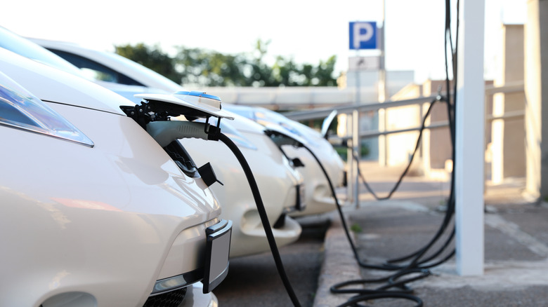 Electric cars charging