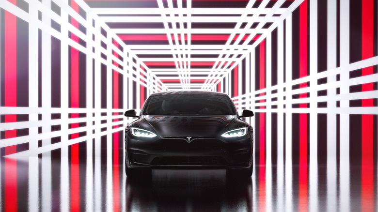 tesla model S plaid front render