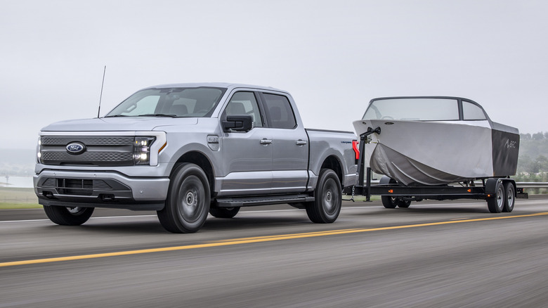 F-150 Lightning towing boat