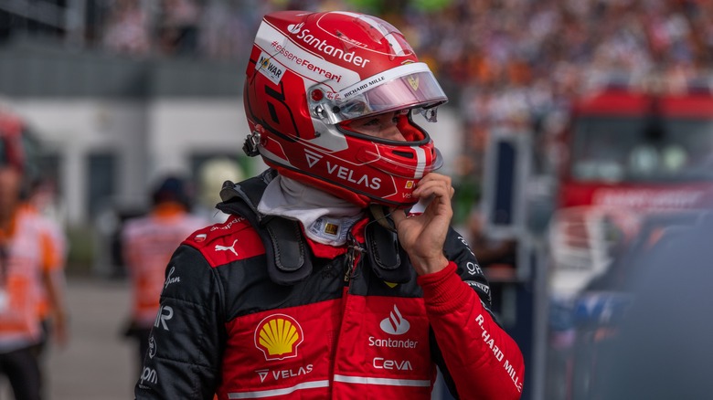 Charles Leclerc in helmet