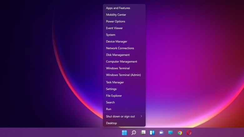 Secret Start menu of Windows 11