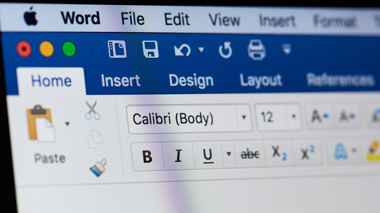 microsoft word font options