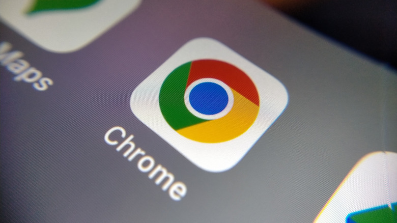Google Chrome icon displayed on iPhone home screen