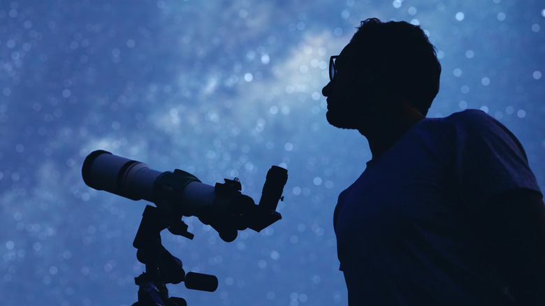Man with telescope