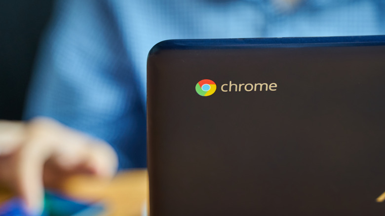 Chromebook on a table