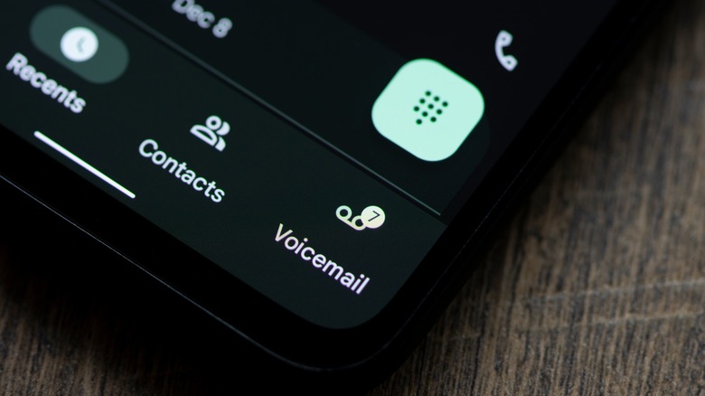 voicemail option on a phone