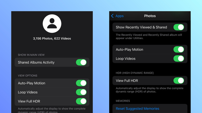 Turning off video loop in iPhone iOS 18