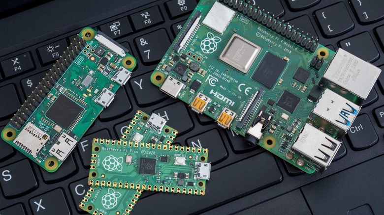 several Raspberry Pi boards