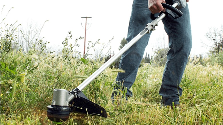 Close up of EGO String Trimmer in action