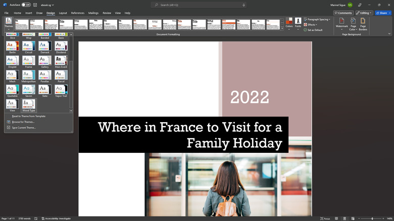 microsoft word design themes