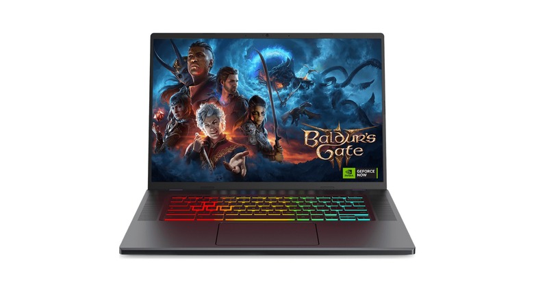 Baldur's Gate 3 splash screen on Chromebook