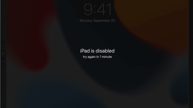 iPad is disabled screen
