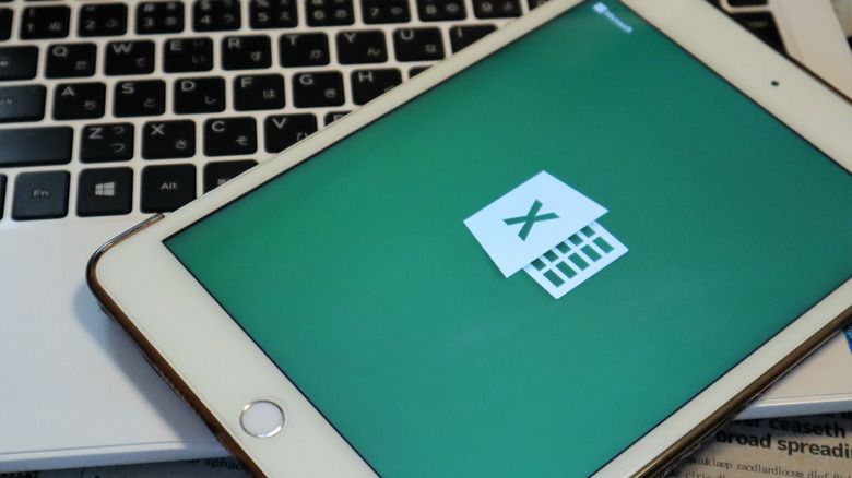 ms excel tablet