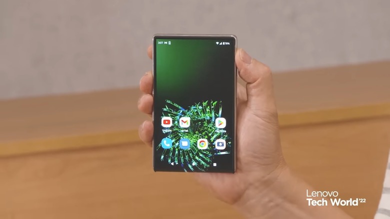 Motorola's rollable phone concept rolled up