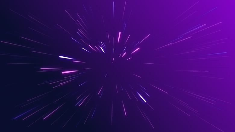 Particles flying through space