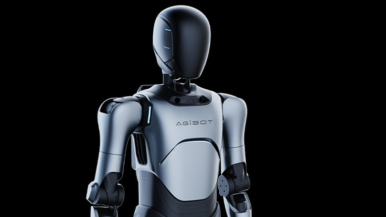 A render image of the Agibot A2 humanoid robot with a black background.