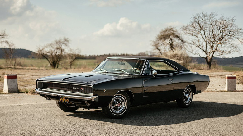 Black 1968 Dodge Charger