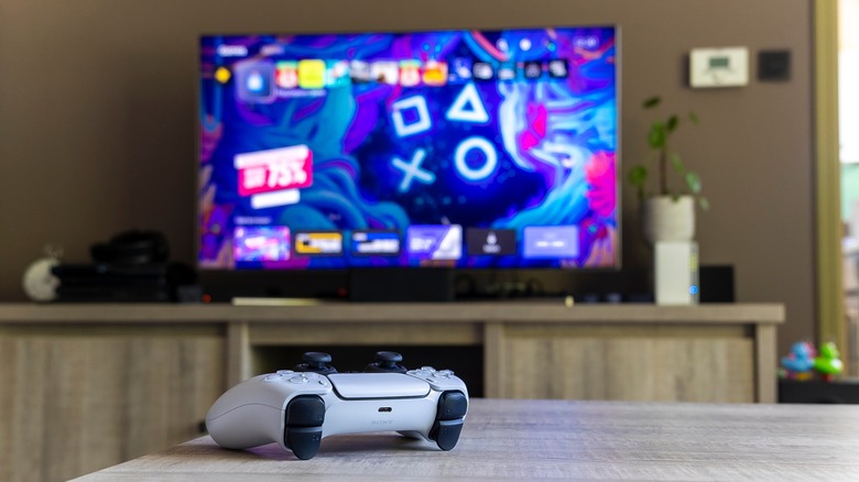 PlayStation 5 controller and PS5 menu