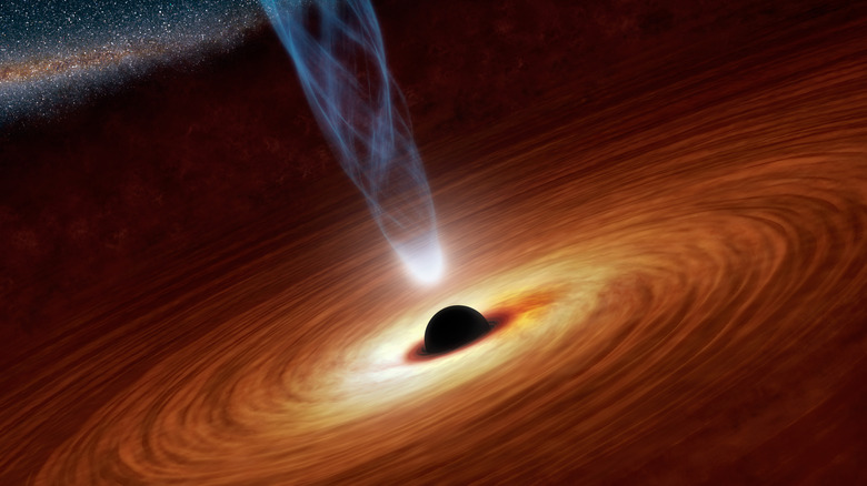 Artistic rendition of a black hole.