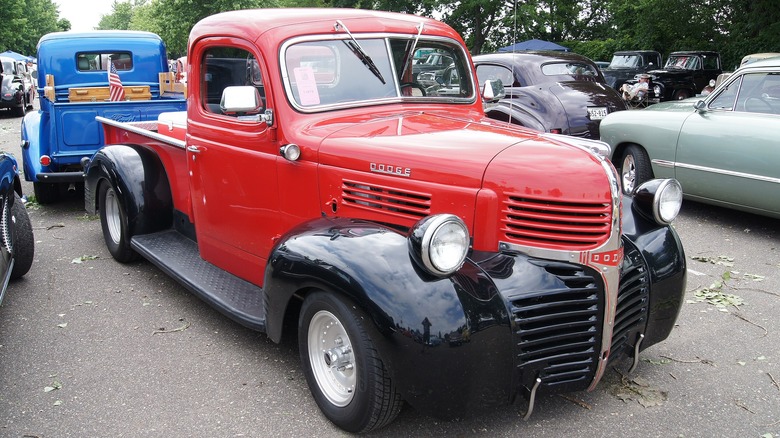 1947 red Dodge truck