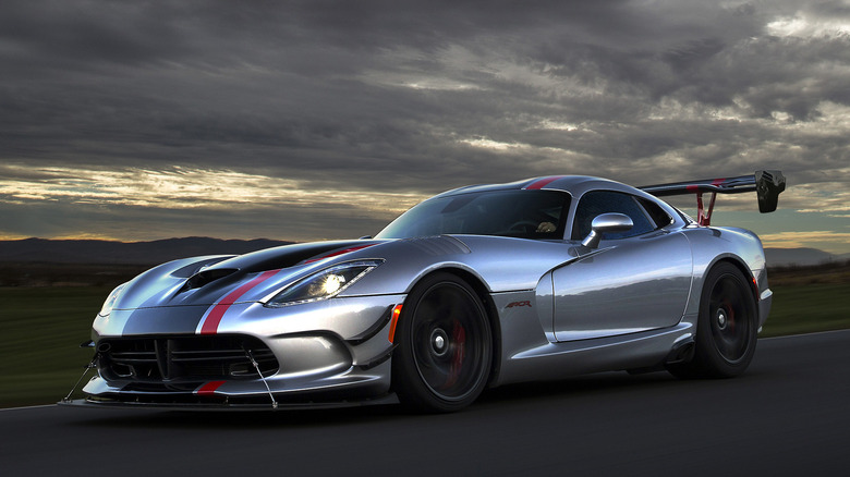 2013 Dodge Viper driving track