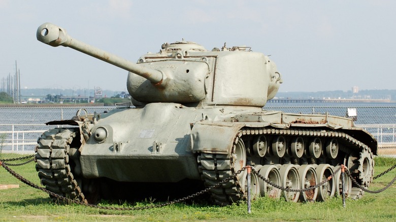 an M26 Pershing on display in Alabama