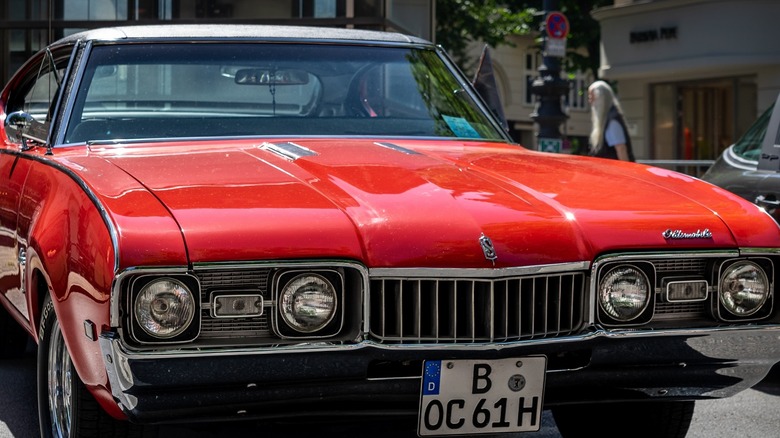red 1968 Oldsmobile Cutlass front
