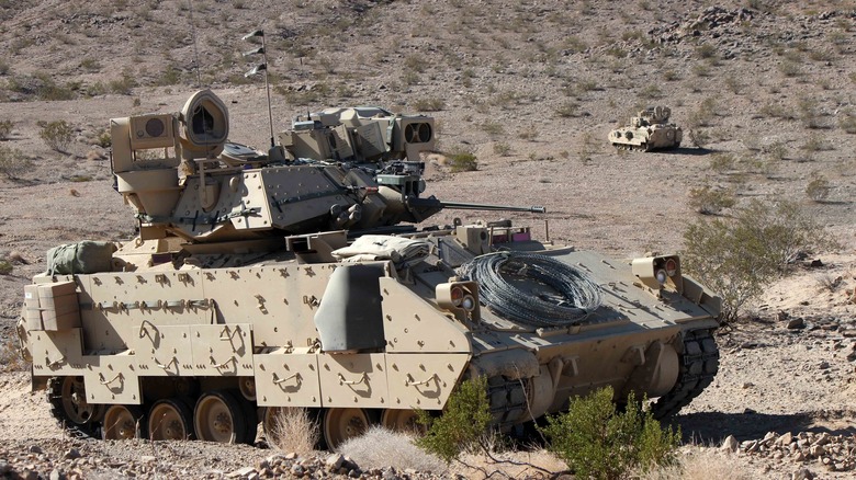 Tan M2 Bradley in action.