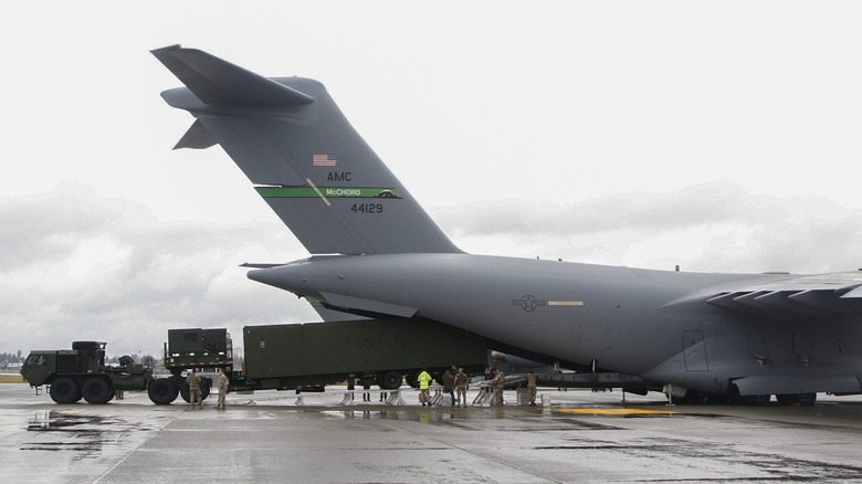 Typhon unloaded out of C-17.