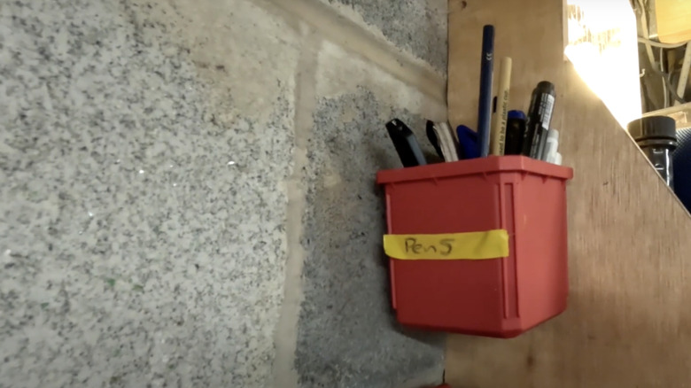 Milwaukee packout bin with pens