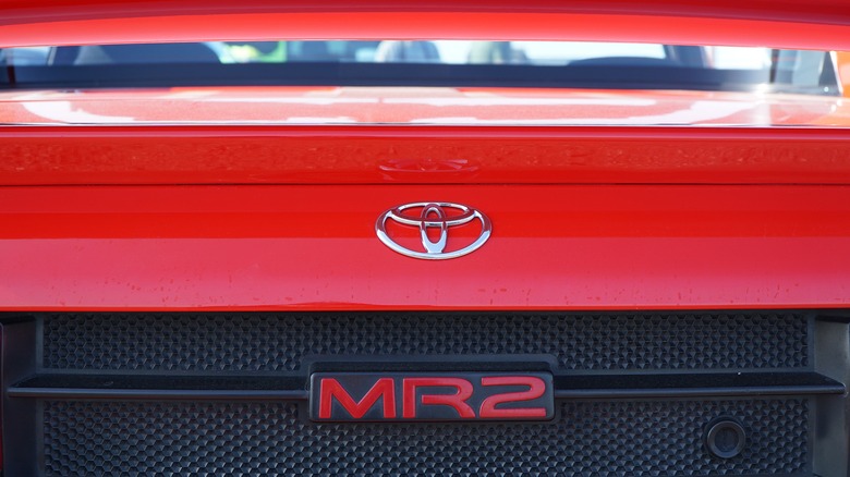Toyota MR2 logo close up