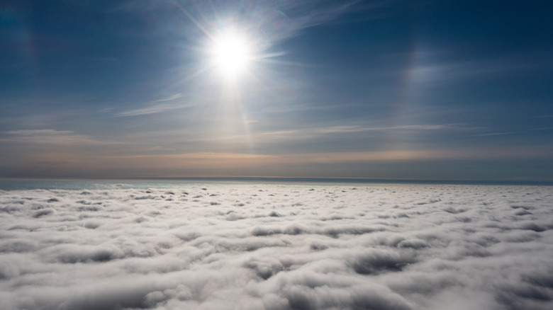 sunrise over the clouds