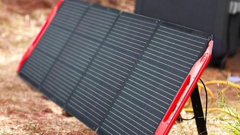 A Predator solar panel set up.