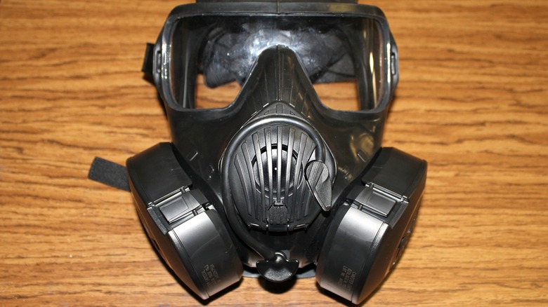 An M50 Joint Service General Purpose gas mask