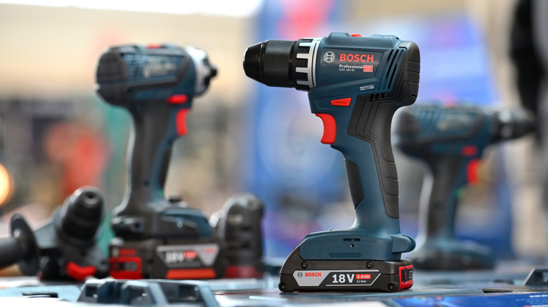 Bosch tools on display