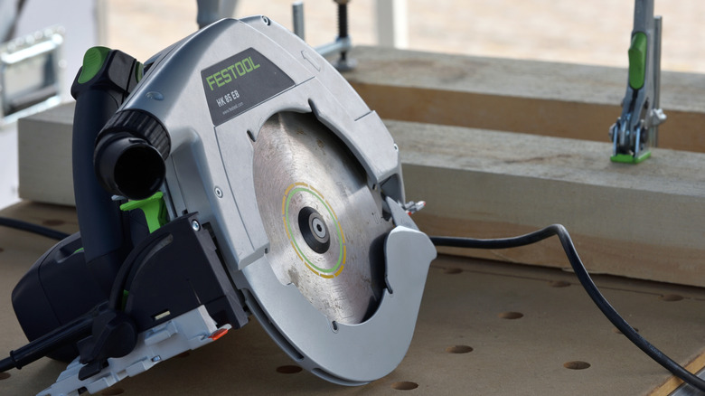 A Festool saw on a worktop