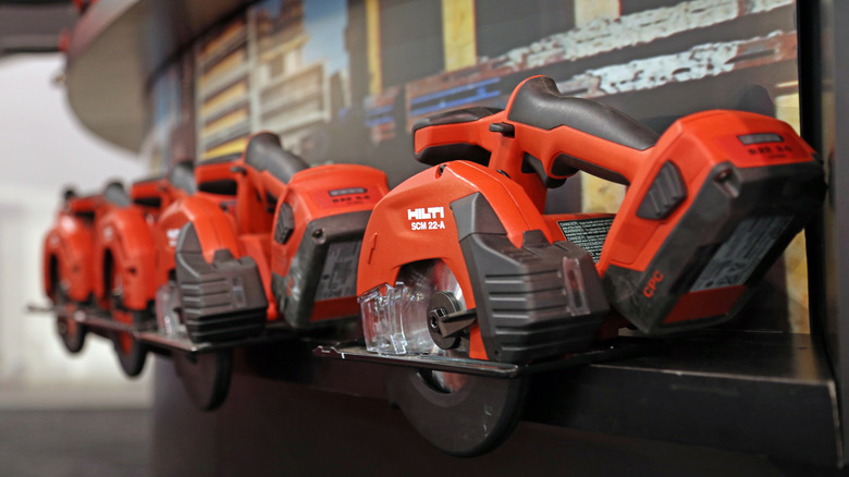 Hilti tools at a trade convention