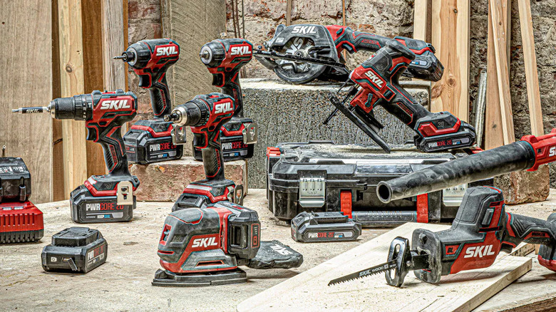 An array of Skil tools