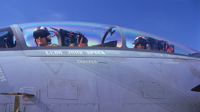 Pilot and RIO in cockpit