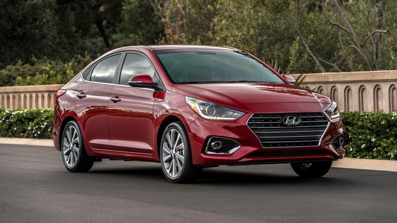Red 2022 Hyundai Accent