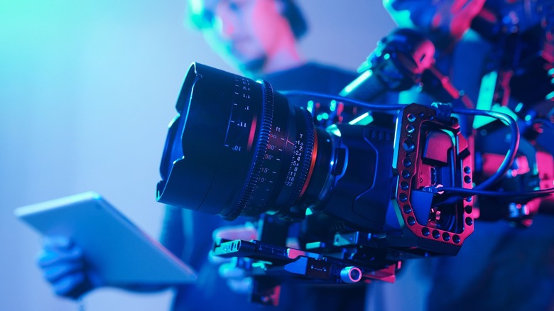 A camera and a director
