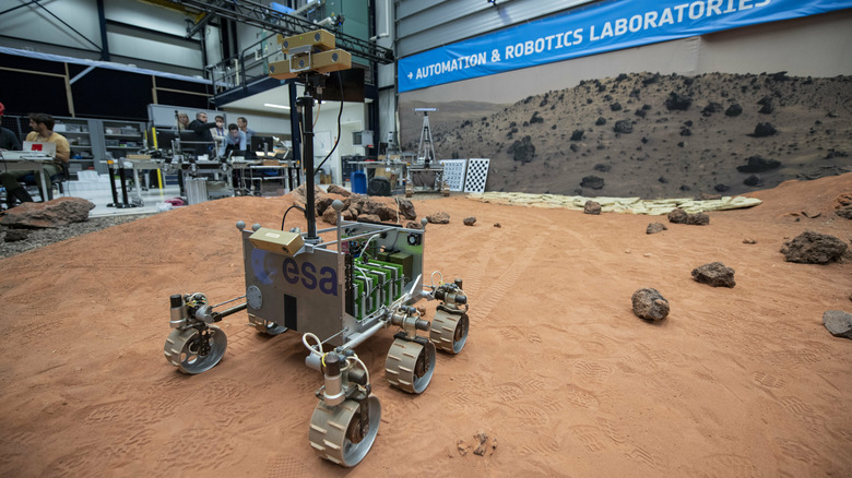ExoMars rover in the Mars Yard