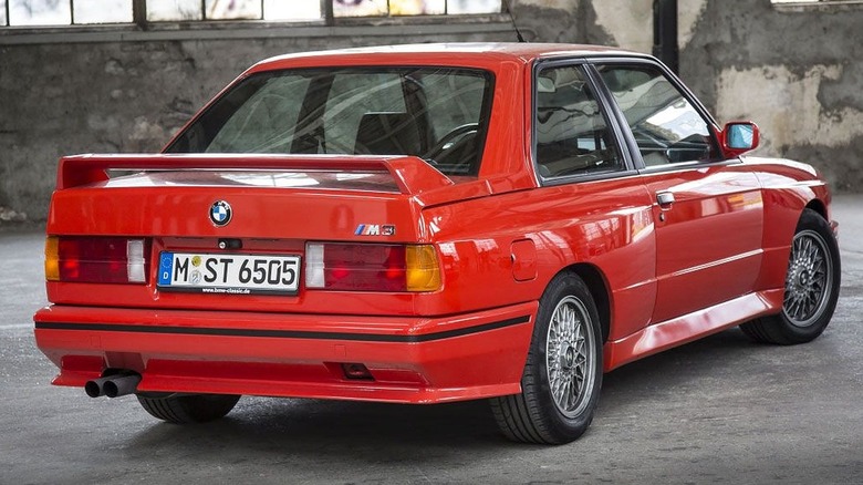 BMW E30 M3 parked rear end